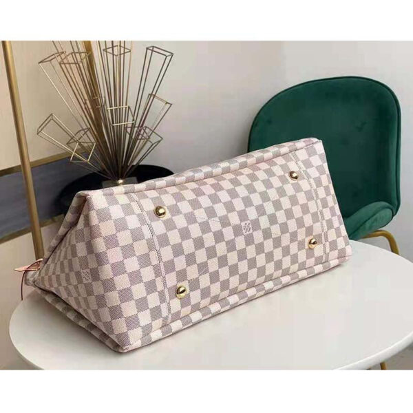 Louis Vuitton Unisex Artsy MM Damier Azur Coated Canvas Natural Cowhide Leather - Image 3