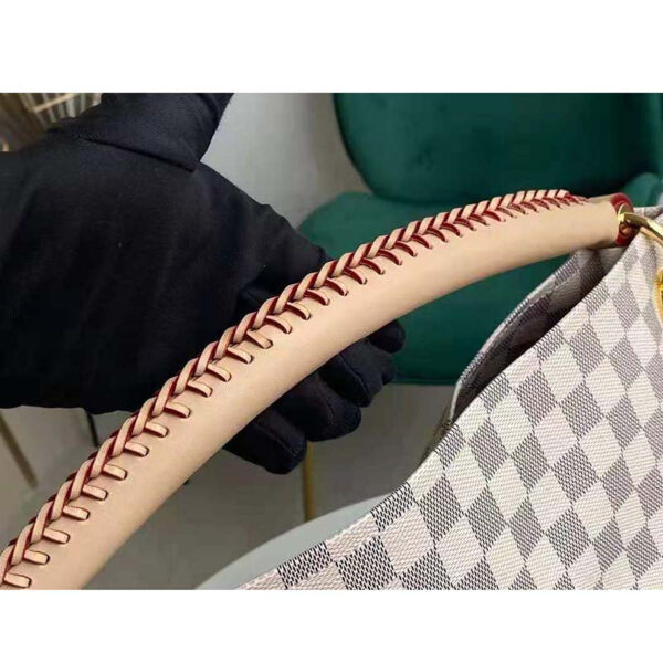Louis Vuitton Unisex Artsy MM Damier Azur Coated Canvas Natural Cowhide Leather - Image 10