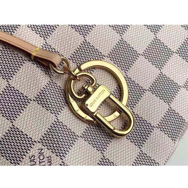 Louis Vuitton Unisex Artsy MM Damier Azur Coated Canvas Natural Cowhide Leather - Image 8