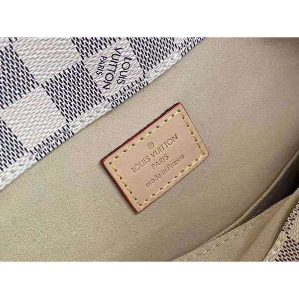 Louis Vuitton Unisex Artsy MM Damier Azur Coated Canvas Natural Cowhide Leather - Image 11