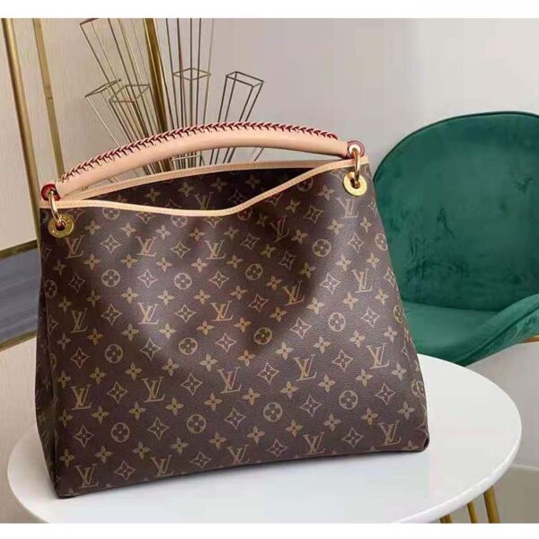 Louis Vuitton Unisex Artsy MM Monogram Coated Canvas Natural Cowhide Leather - Image 2
