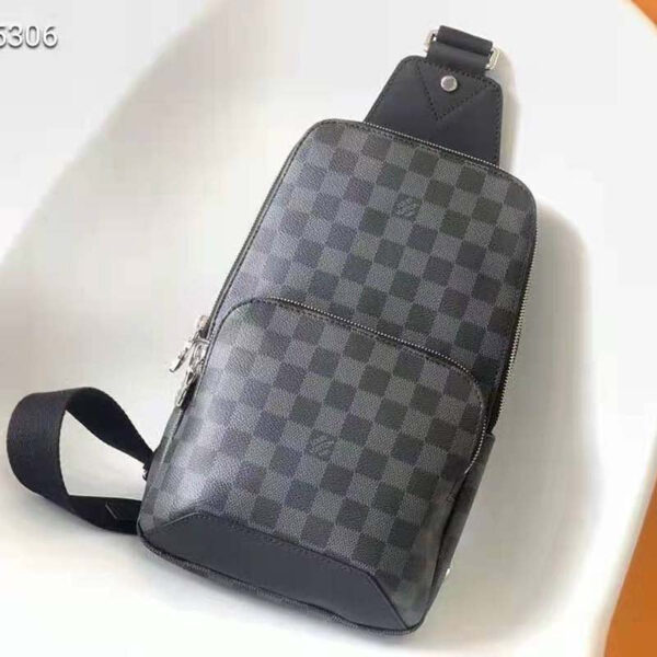 Louis Vuitton Unisex Avenue Sling Bag Coated Damier Graphique Canvas Textile Lining - Image 2