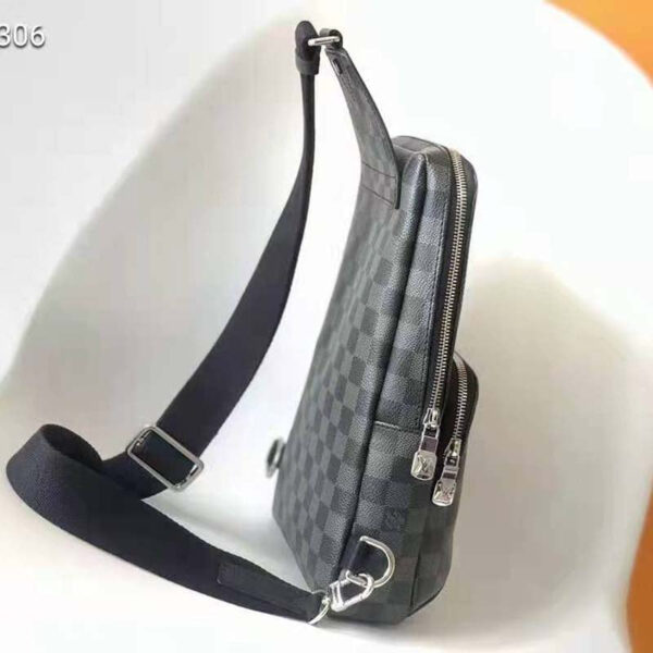Louis Vuitton Unisex Avenue Sling Bag Coated Damier Graphique Canvas Textile Lining - Image 4