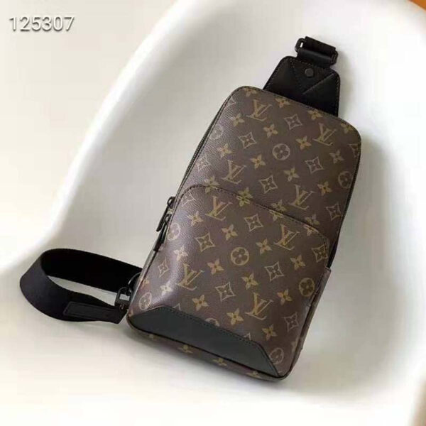 Louis Vuitton Unisex Avenue Sling Bag Monogram Macassar Coated Canvas Textile Lining - Image 2