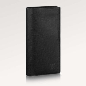 Louis Vuitton Unisex Brazza Wallet Taïga Leather Stamped LV Initials Grained Calfskin
