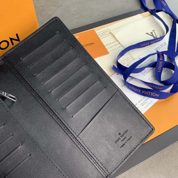 Louis Vuitton Unisex Brazza Wallet Taïga Leather Stamped LV Initials Grained Calfskin - Image 8