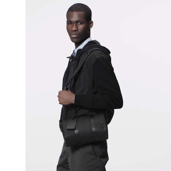 Louis Vuitton Unisex City Keepall Bag Black Aerogram Grained Calf Leather - Image 11