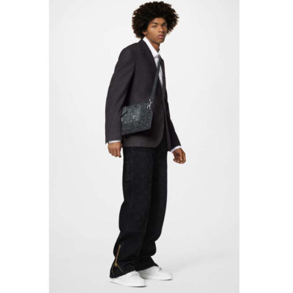 Louis Vuitton Unisex City Keepall Bag Black Charcoal Cowhide Leather - Image 16