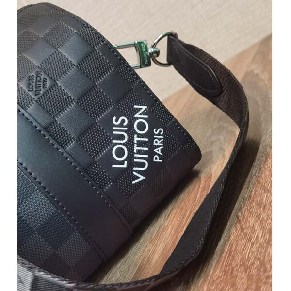 Louis Vuitton Unisex City Keepall Bag Black Graphite Damier Infini Cowhide Leather Damier Coated Canvas - Image 10