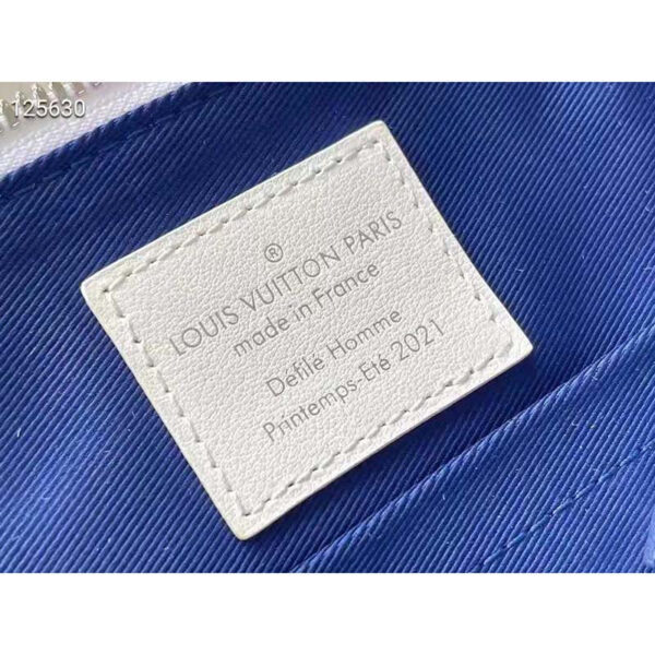Louis Vuitton Unisex City Keepall Bag Blue Cowhide Leather Textile Lining - Image 9