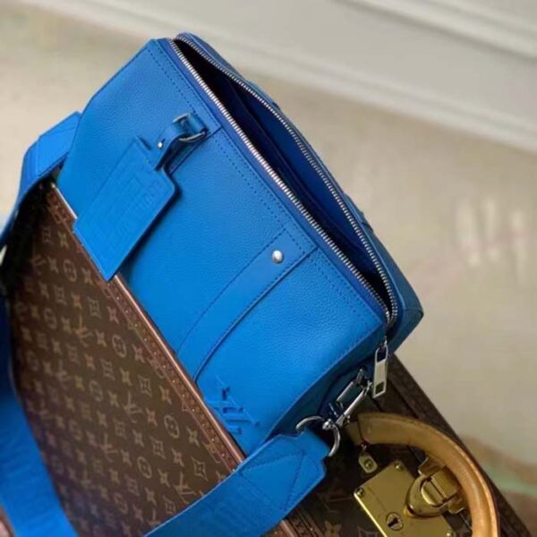 Louis Vuitton Unisex City Keepall Bag Bright Blue Cowhide Leather - Image 5