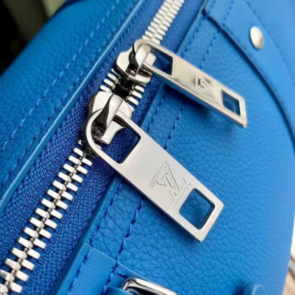Louis Vuitton Unisex City Keepall Bag Bright Blue Cowhide Leather - Image 8