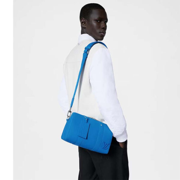 Louis Vuitton Unisex City Keepall Bag Bright Blue Cowhide Leather - Image 12