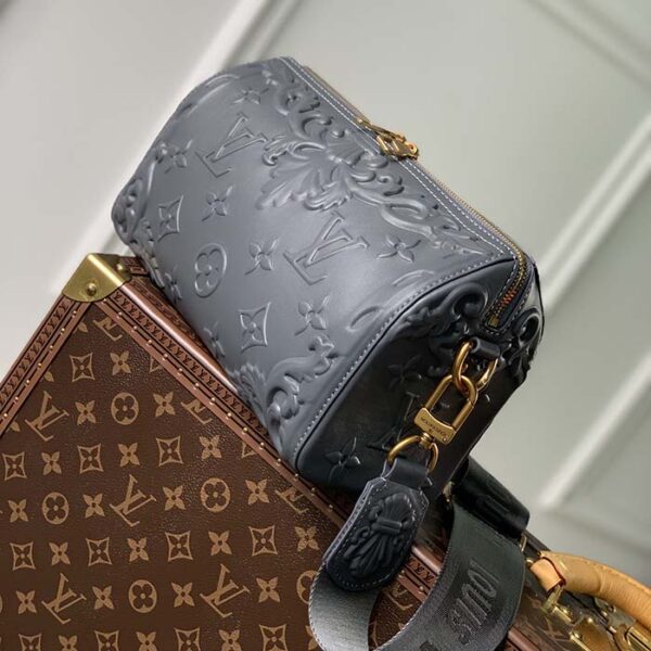 Louis Vuitton Unisex City Keepall Bag Dark Shadow Gray Calf Leather - Image 4