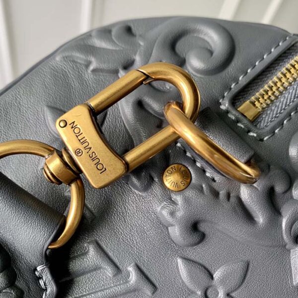 Louis Vuitton Unisex City Keepall Bag Dark Shadow Gray Calf Leather - Image 9
