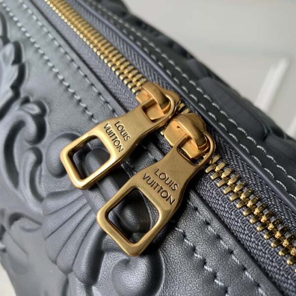 Louis Vuitton Unisex City Keepall Bag Dark Shadow Gray Calf Leather - Image 8