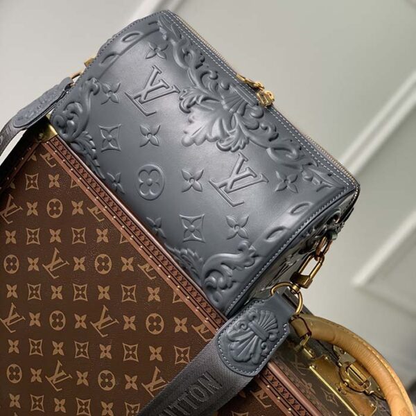 Louis Vuitton Unisex City Keepall Bag Dark Shadow Gray Calf Leather - Image 3