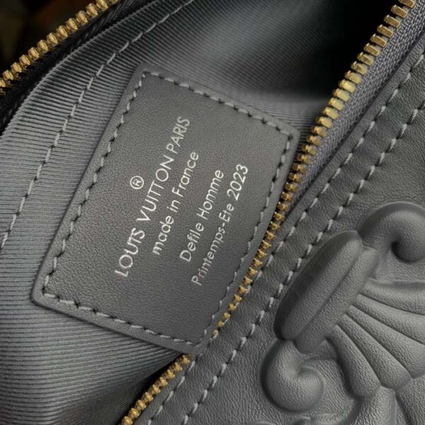 Louis Vuitton Unisex City Keepall Bag Dark Shadow Gray Calf Leather - Image 10