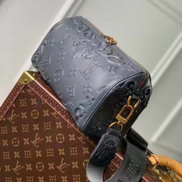 Louis Vuitton Unisex City Keepall Bag Dark Shadow Gray Calf Leather Cowhide - Image 4