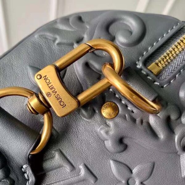 Louis Vuitton Unisex City Keepall Bag Dark Shadow Gray Calf Leather Cowhide - Image 9