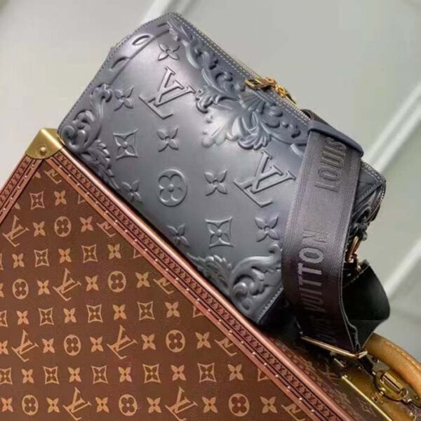 Louis Vuitton Unisex City Keepall Bag Dark Shadow Gray Calf Leather Cowhide - Image 5