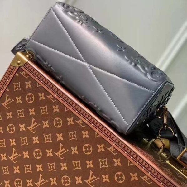 Louis Vuitton Unisex City Keepall Bag Dark Shadow Gray Calf Leather Cowhide - Image 6