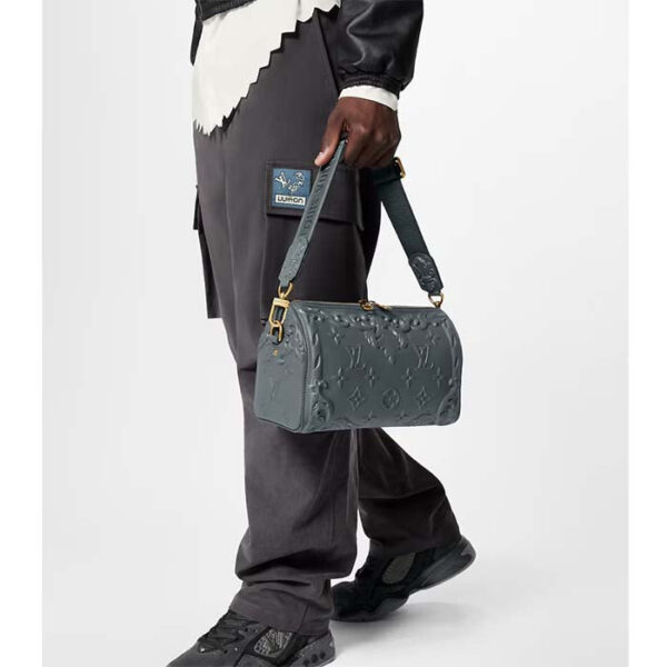 Louis Vuitton Unisex City Keepall Bag Dark Shadow Gray Calf Leather Cowhide - Image 12