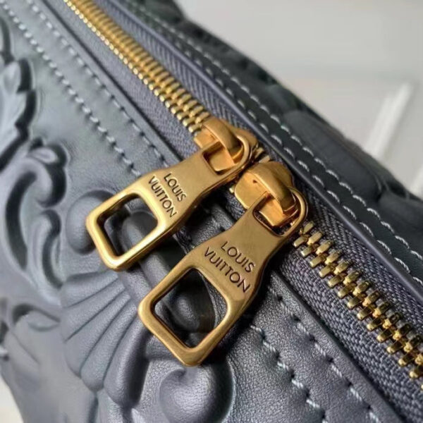 Louis Vuitton Unisex City Keepall Bag Dark Shadow Gray Calf Leather Cowhide - Image 8