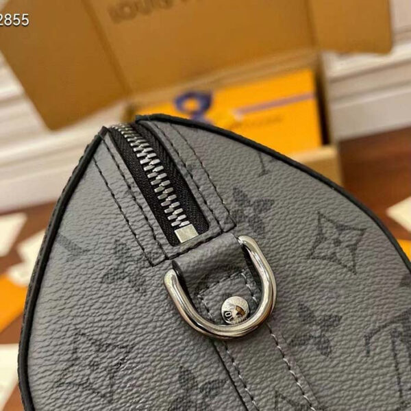 Louis Vuitton Unisex City Keepall Bag Monogram Eclipse Reverse Coated Canvas Cowhide Leather - Image 7