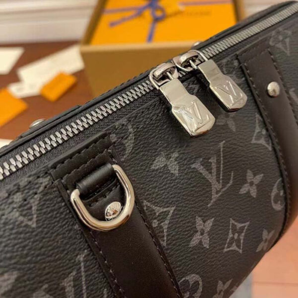 Louis Vuitton Unisex City Keepall Bag Monogram Eclipse Reverse Coated Canvas Cowhide Leather - Image 6