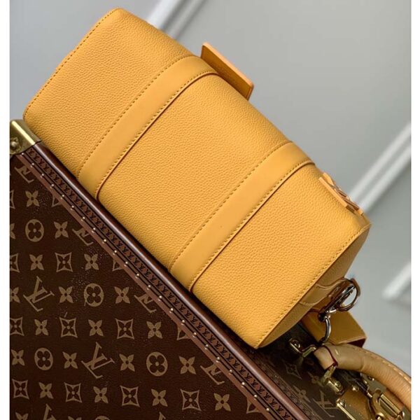 Louis Vuitton Unisex City Keepall Bag Saffron Yellow LV Aerogram Cowhide Leather - Image 4