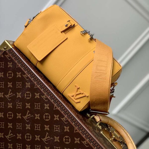 Louis Vuitton Unisex City Keepall Bag Saffron Yellow LV Aerogram Cowhide Leather - Image 2