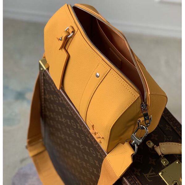 Louis Vuitton Unisex City Keepall Bag Saffron Yellow LV Aerogram Cowhide Leather - Image 5