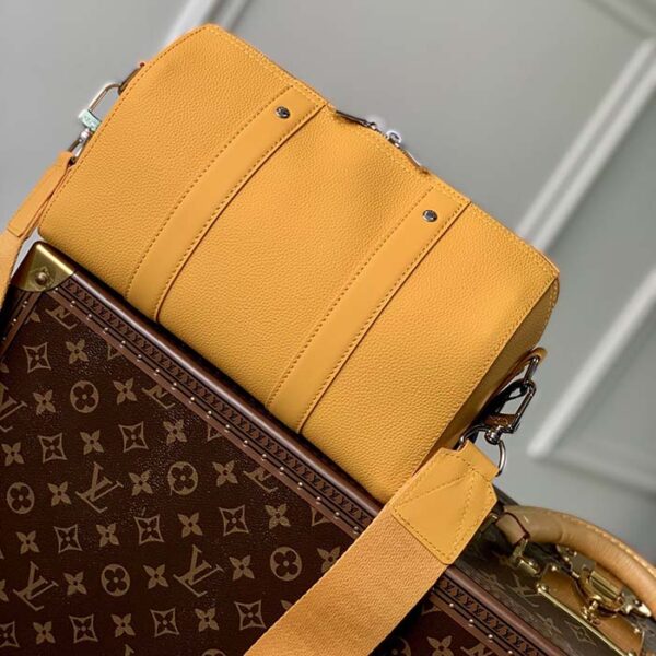 Louis Vuitton Unisex City Keepall Bag Saffron Yellow LV Aerogram Cowhide Leather - Image 3