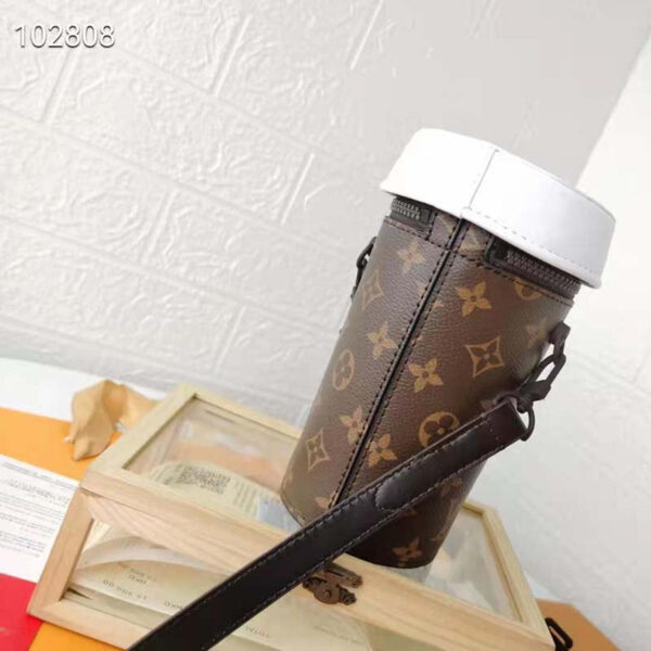 Louis Vuitton Unisex Coffee Cup Pouch Vintage Monogram Coated Canvas Cowhide Leather - Image 6