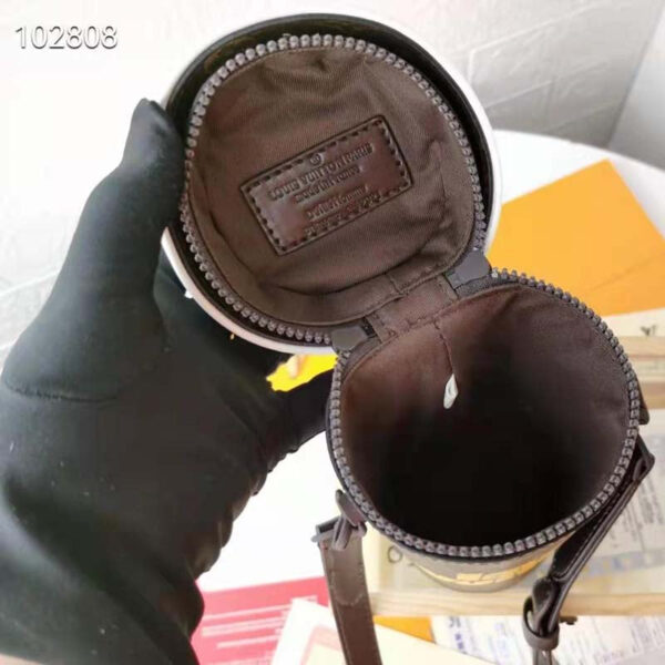 Louis Vuitton Unisex Coffee Cup Pouch Vintage Monogram Coated Canvas Cowhide Leather - Image 8