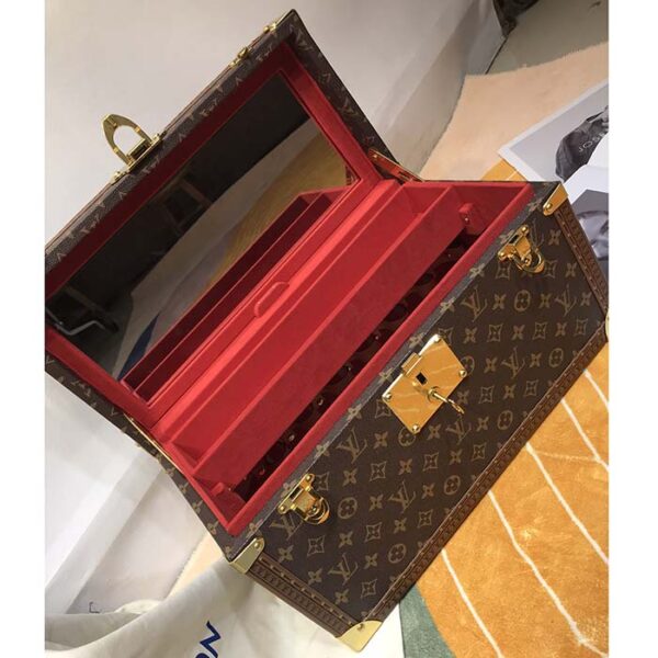 Louis Vuitton Unisex Coffret Tresor 24 Monogram Canvas Microfiber Lining Golden Brass - Image 4