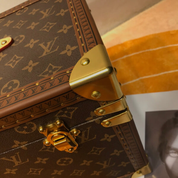Louis Vuitton Unisex Coffret Tresor 24 Monogram Canvas Microfiber Lining Golden Brass - Image 7