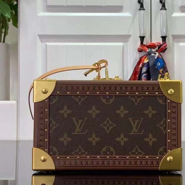 Louis Vuitton Unisex Coffret Trésor 24 Monogram Canvas Microfiber Lining Golden Brass - Image 4