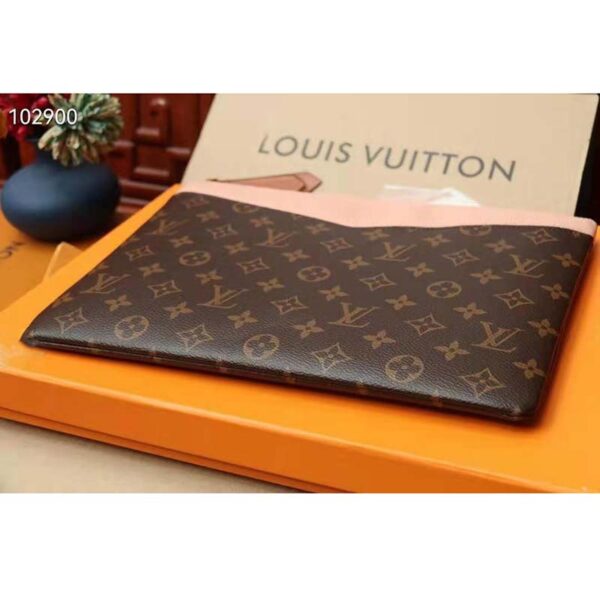 Louis Vuitton Unisex Daily Pouch Brown Monogram Coated Canvas and Cowhide Leather - Image 2