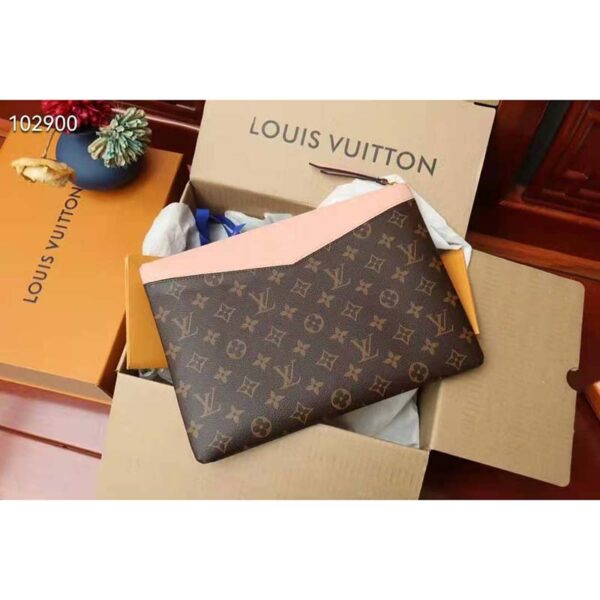 Louis Vuitton Unisex Daily Pouch Brown Monogram Coated Canvas and Cowhide Leather - Image 5
