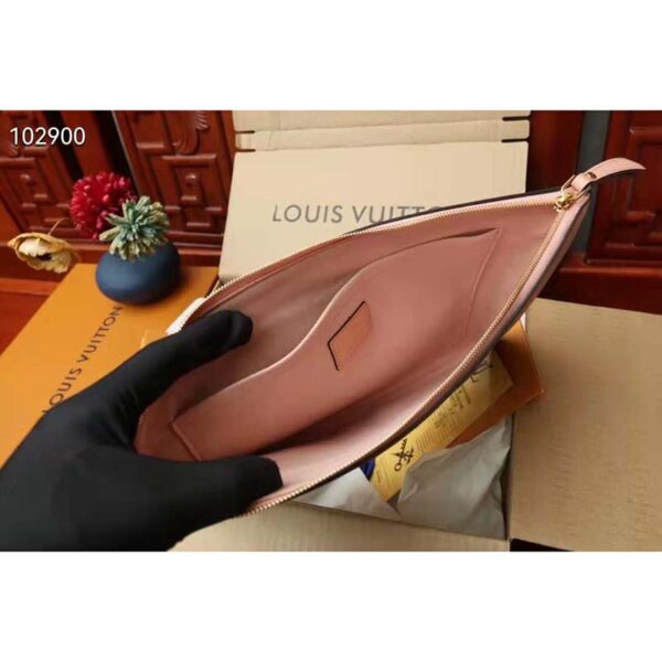 Louis Vuitton Unisex Daily Pouch Brown Monogram Coated Canvas and Cowhide Leather - Image 7
