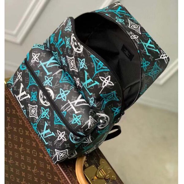 Louis Vuitton Unisex Discovery Backpack LV Graffiti Green Monogram Coated Canvas - Image 5