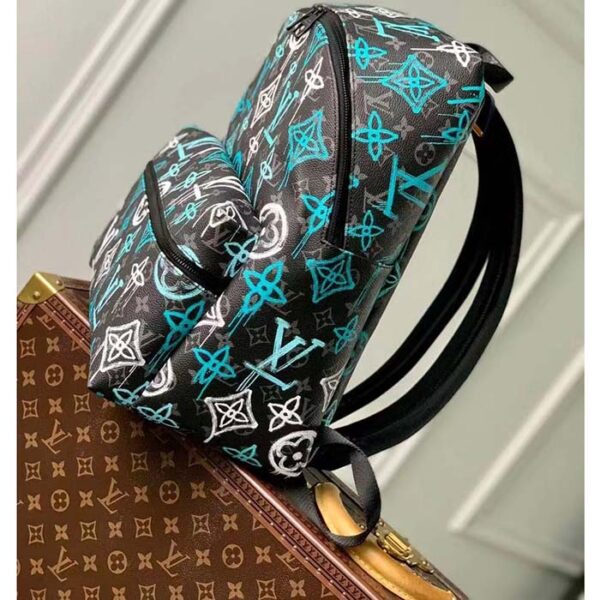 Louis Vuitton Unisex Discovery Backpack LV Graffiti Green Monogram Coated Canvas - Image 3