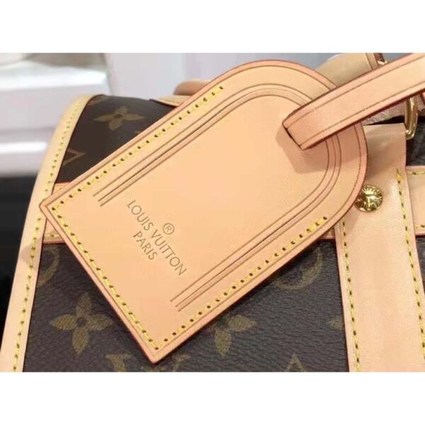 Louis Vuitton Unisex Dog Bag Carrier Brown Monogram Coated Canvas Cowhide Leather - Image 8