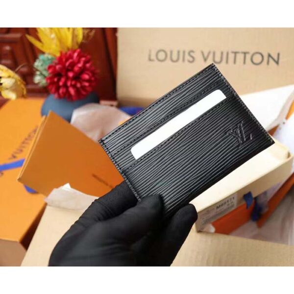 Louis Vuitton Unisex Double Card Holder Taiga Leather Cowhide Leather Lining - Image 4