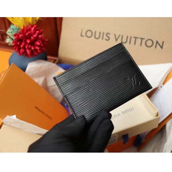 Louis Vuitton Unisex Double Card Holder Taiga Leather Cowhide Leather Lining - Image 3