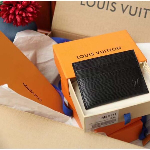 Louis Vuitton Unisex Double Card Holder Taiga Leather Cowhide Leather Lining - Image 6
