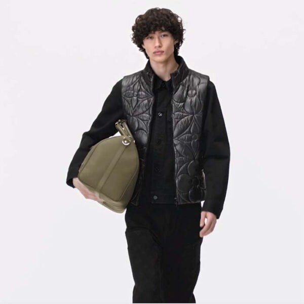 Louis Vuitton Unisex Keepall Bandoulière 50 Travel Bag Khaki LV Aerogram Cowhide Leather - Image 11
