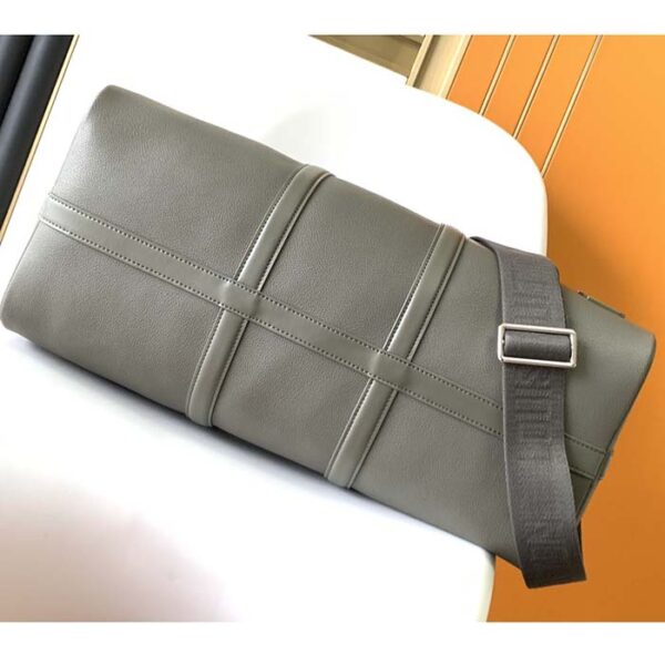 Louis Vuitton Unisex Keepall Bandoulière 50 Travel Bag Khaki LV Aerogram Cowhide Leather - Image 4